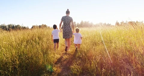 Mother with children Stock Footage 110279273