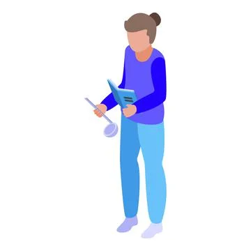 Mother cook icon isometric vector. Mom housewife Stock Illustration