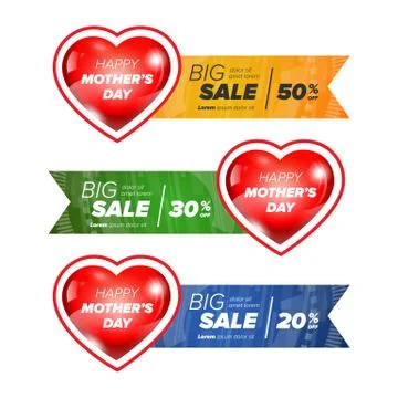 Mother day banner elements Stock Illustration