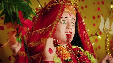 Mother Durga Murti Stock Footage 82247198