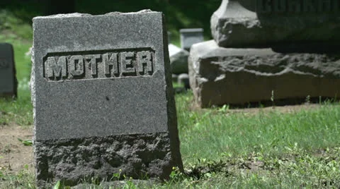 Mother Headstone in a Cemetery 動画素材 24694577