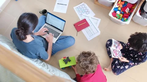 Mother helping her son do homework back to schoo Vídeos de archivo 270483737