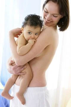  Mother & infant 8-month-old baby boy. model release Copyright: xCHASSENET... Stock Photos