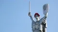 Mother Motherland - monumental statue in Kiev, the capital of Ukraine HD Footage