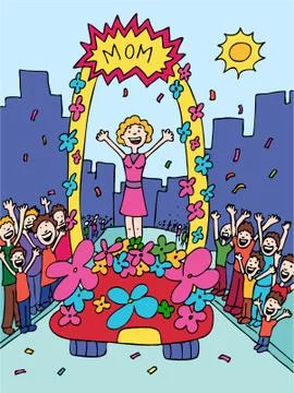 Mother parade Stock Illustration