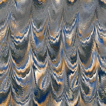 Mother of Pearl metallic wavy pattern. Iridescent texture silver gold folds Stock Illustration