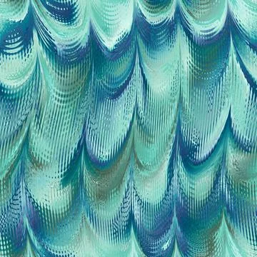 Mother of Pearl metallic wavy pattern. Iridescent texture silver gold folds Stock Illustration