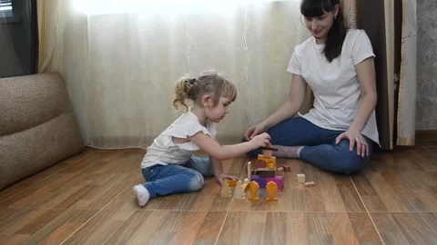 Mother play with child Stock Footage 152288765