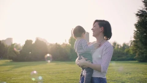Mother playing with her child.  Stock Footage 75205828
