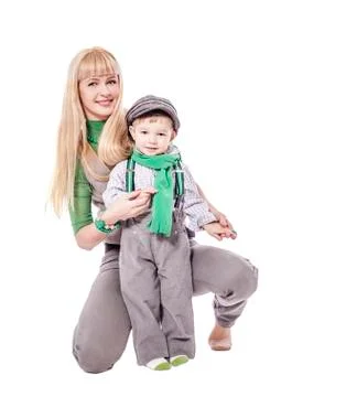 Mother playing with son Stock Photos