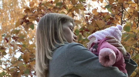 Mother plays with the child. Stock Footage