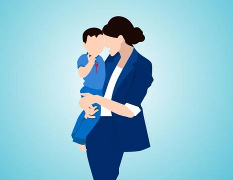 Mother returning Stock Illustration