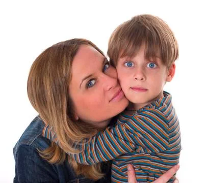 Mother with a son Stock Photos