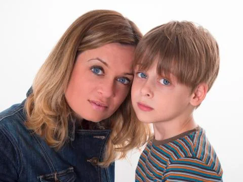 Mother with a son Stock Photos