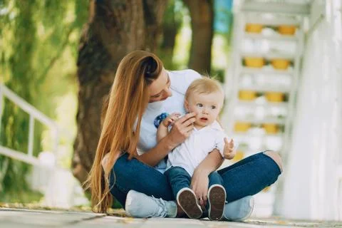 Mother with son Stock Photos