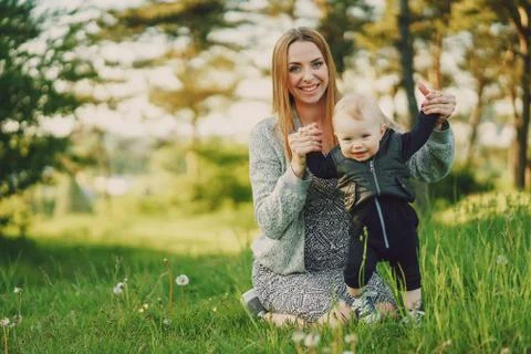 Mother with son Foto stock