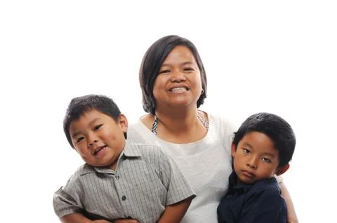 Mother &amp; sons Stock Photos