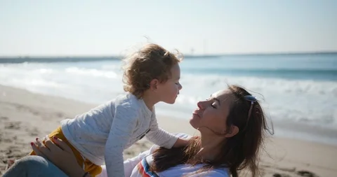 Mother spending time with his kid Stock Footage 127454312