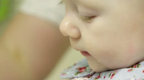 Mother washes to the child a face Stock Footage 62393697
