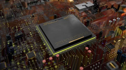 Motherboard 3D generated. technological background Stock-Footage 318295556