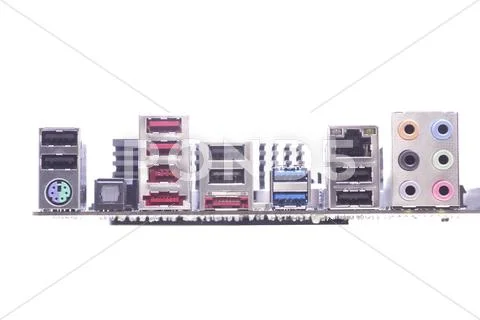 Motherboard back panel Stock Photos