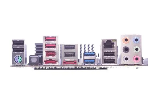 Motherboard back panel Stock Photos