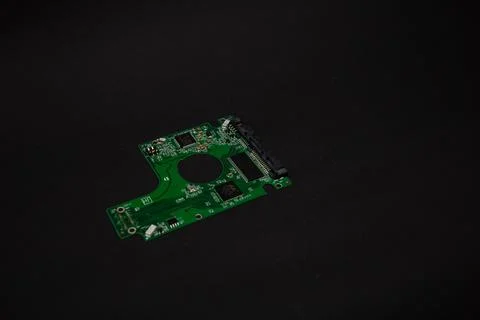 Motherboard, a chip from a computer Stock Photos