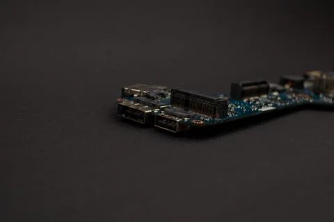 Motherboard, a chip from a computer Stock Photos