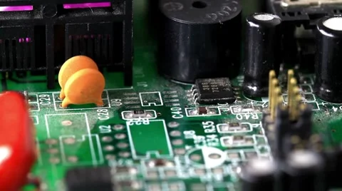 Motherboard close up panning 스톡 동영상 8764268