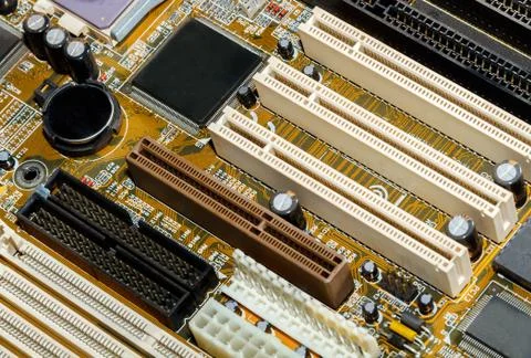 Motherboard close up Stock Photos