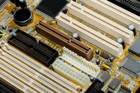 Motherboard close up Stock Photos