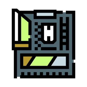 Motherboard computer component technology circuit board icon Stock-Illustration