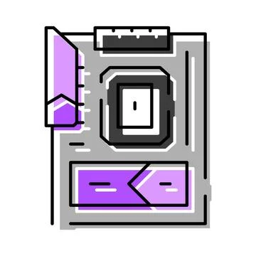 Motherboard computer hardware component electronic technology symbol Stock-Illustration