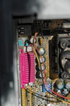 The motherboard of a computer Foto stock