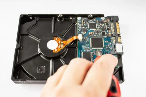 Motherboard, computer processor. Stock Photos