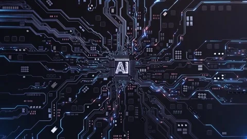 Motherboard CPU GPU Circuit Board Background circuit board. Digital technology. Stock Footage 342787160