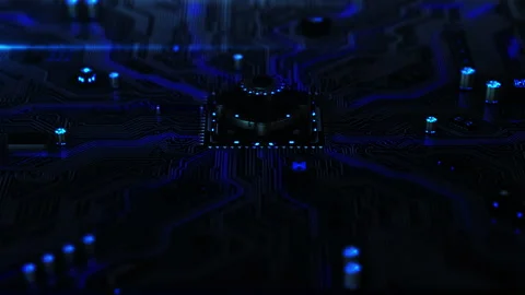 MotherBoard Data Stream Stock Footage 236624317