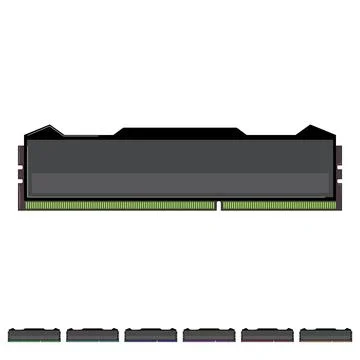 Motherboard desktop memory cartoon vector graphic Stock-Illustration