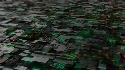 Motherboard digital data microchip. Technology science abstract background,.. Stock Footage 269342448