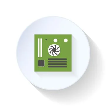 Motherboard flat icon Stock Illustration