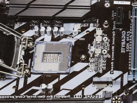 Motherboard Gigabit for the processor Intel. Foto stock