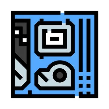 Motherboard hardware circuit digital component technology concept イラスト素材