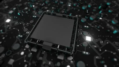 Motherboard in hardware cpu processor Stock Photos