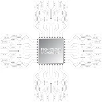 Motherboard integrated computing illustration Stock Illustration