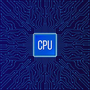 Motherboard integrated computing illustration Stock Illustration