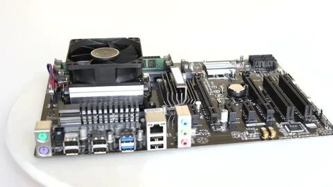 Motherboard for mining farm Stock Footage 87042491