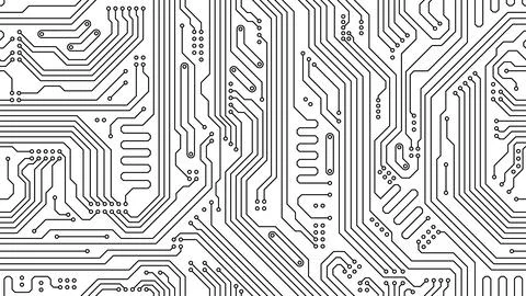 Motherboard pattern with computer circuit board Illustrazione stock