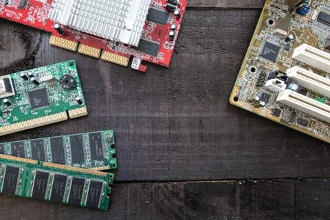 Motherboard  PC components Stock Photos