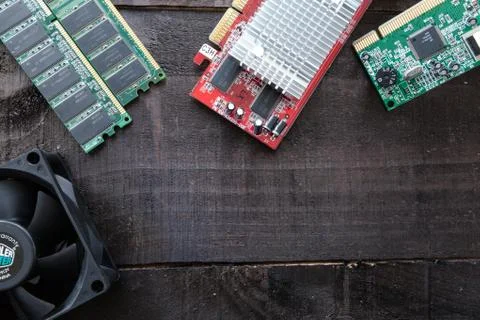 Motherboard  PC components Stock Photos