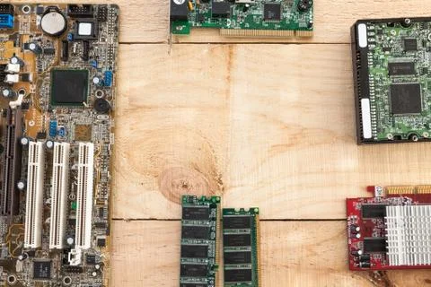 Motherboard  PC components Stock Photos